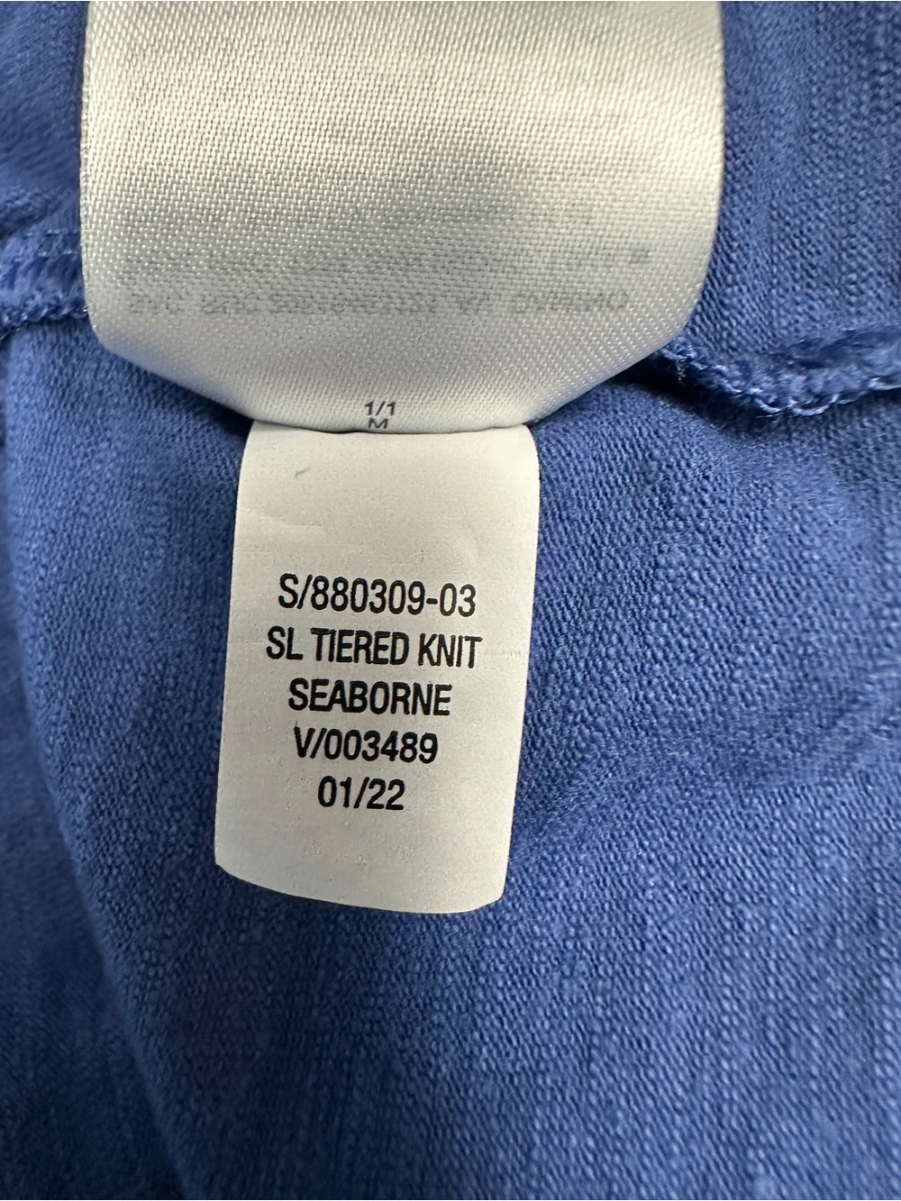 Old Navy blue slub knit tie back tiered midi cami swing dress Size M - Picture 11 of 12